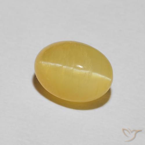 Opala Olho de Gato amarelo quente Natural 2.21ct, oval, Opaco