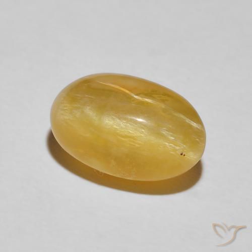Opala Olho de Gato Dourado médio Natural 4.84ct, oval, Opaco