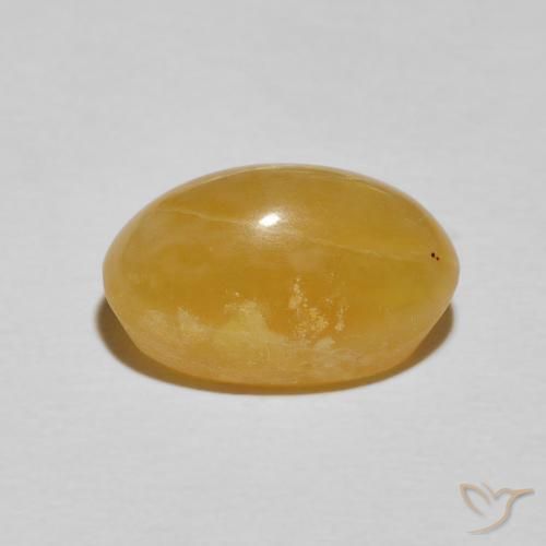 Opala Olho de Gato Dourado médio Natural 4.84ct, oval, Opaco