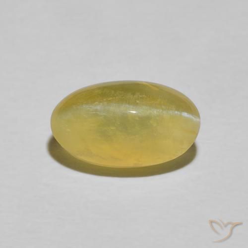 Opala Olho de Gato amarelo real Natural 2.76ct, oval, Translúcido