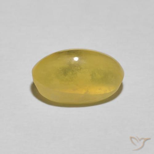 Opala Olho de Gato amarelo real Natural 2.76ct, oval, Translúcido
