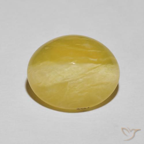 11.49ct Natural Amarelo claro Opala Olho de Gato, oval, Opaco