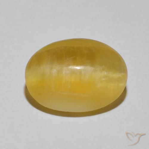 4.91ct Natural Dourado-Laranja Opala Olho de Gato, oval, Opaco