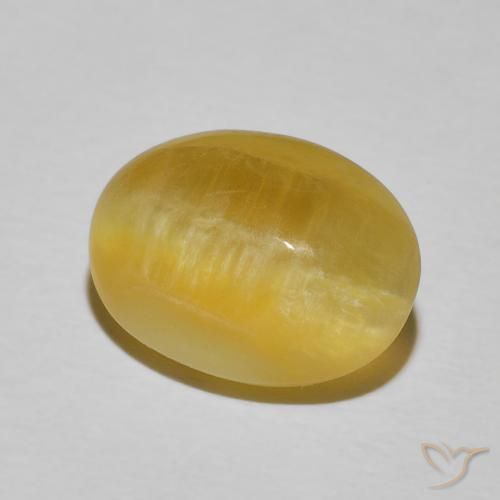 Opala Olho de Gato Dourado-Laranja Natural 4.91ct, oval, Opaco