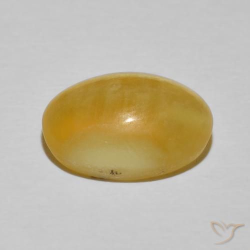 Opala Olho de Gato Dourado-Laranja Natural 4.91ct, oval, Opaco