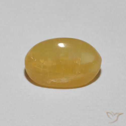 Opala Olho de Gato amarelo real Natural 2.71ct, oval, Opaco