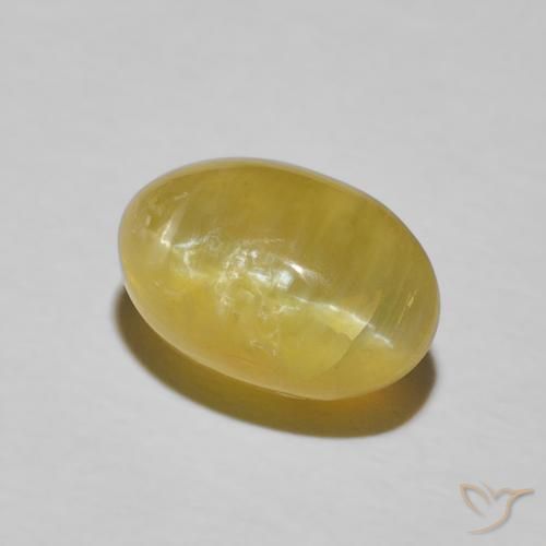 Opala Olho de Gato Luz amarela Natural 3.78ct, oval, Opaco