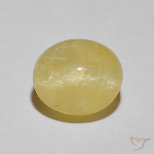 4.13ct Natural amarelo quente Opala Olho de Gato, oval, Opaco