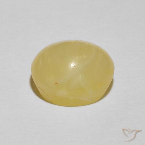Opala Olho de Gato amarelo quente Natural 4.13ct, oval, Opaco