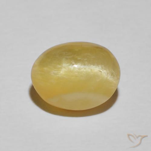 2.28ct Natural Amarelo Toscana Opala Olho de Gato, oval, Opaco