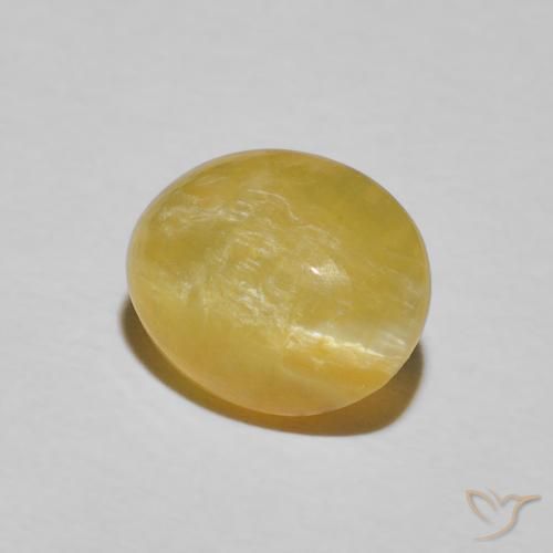 Opala Olho de Gato Goldenrod amarelo Natural 2.80ct, oval, Opaco