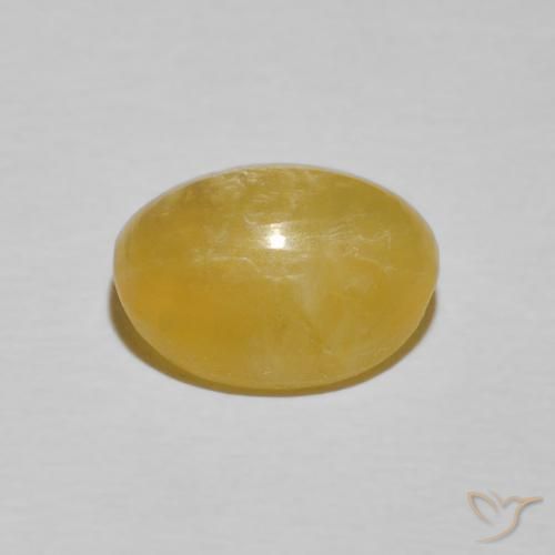 Opala Olho de Gato Goldenrod amarelo Natural 2.80ct, oval, Opaco