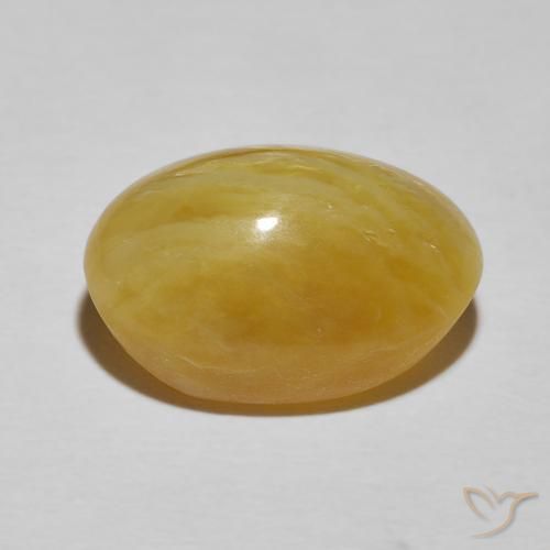 Opala Olho de Gato amarelo rico Natural 8.30ct, oval, Opaco