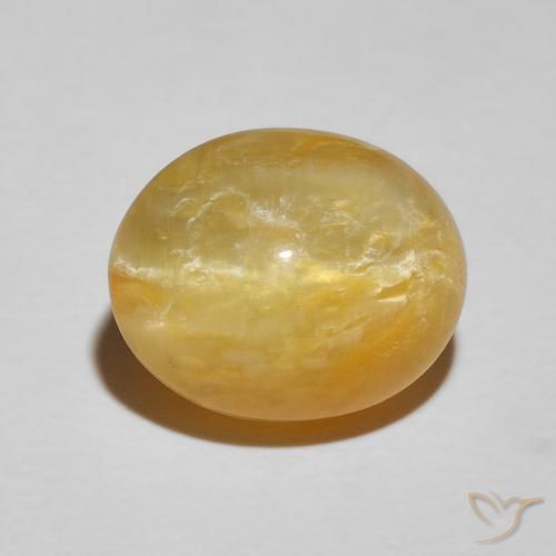 7.90ct Natural Dourado Opala Olho de Gato, oval, Opaco
