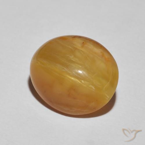 Opala Olho de Gato Marrom dourado Natural 5.89ct, oval, Opaco