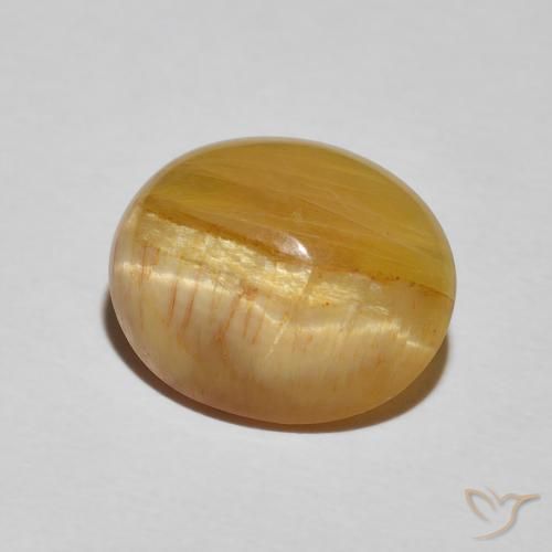 Opala Olho de Gato Marrom dourado Natural 4.86ct, oval, Opaco