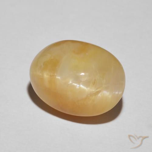 Opala Olho de Gato Dourado-Laranja Natural 9.26ct, oval, Opaco