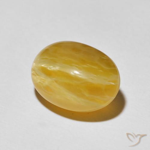 Opala Olho de Gato Dourado-Laranja Natural 8.99ct, oval, Opaco