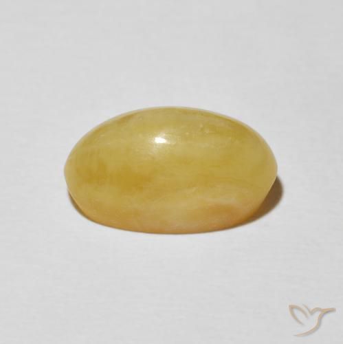 Opala Olho de Gato amarelo quente Natural 4.23ct, oval, Opaco