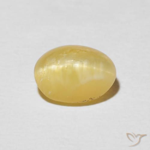 Opala Olho de Gato amarelo quente Natural 1.45ct, oval, Opaco