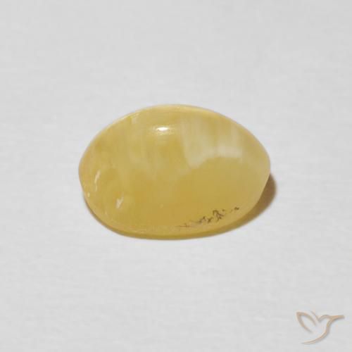 Opala Olho de Gato amarelo quente Natural 1.45ct, oval, Opaco