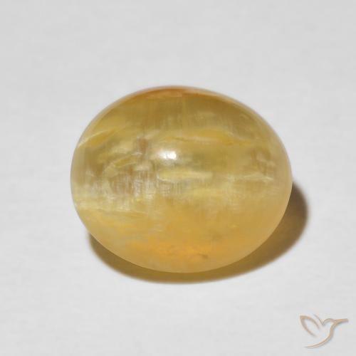 3.37ct Natural ouro médio Opala Olho de Gato, oval, Opaco