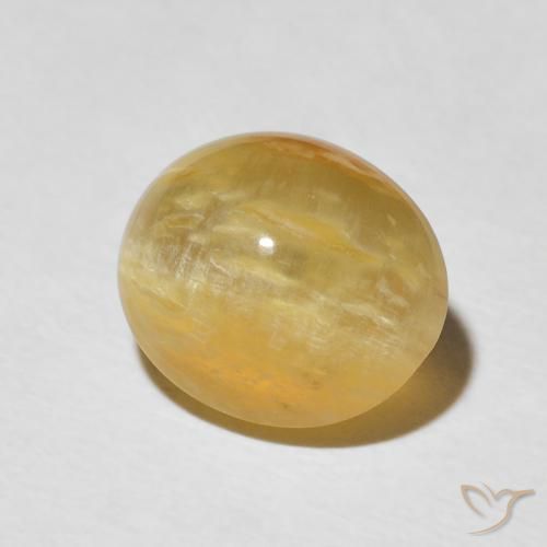 Opala Olho de Gato ouro médio Natural 3.37ct, oval, Opaco