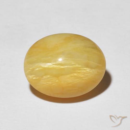 6.14ct Natural Dourado médio Opala Olho de Gato, oval, Opaco