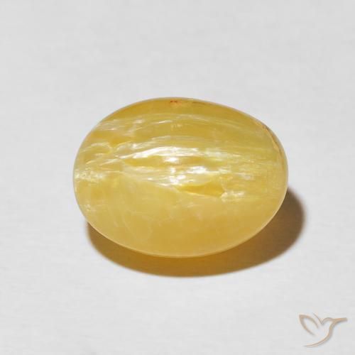 5.02ct Natural Laranja Dourada Opala Olho de Gato, oval, Opaco