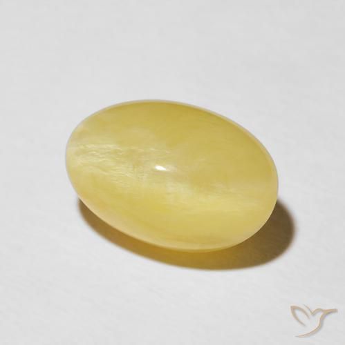 Opala Olho de Gato Luz amarela Natural 5.95ct, oval, Opaco