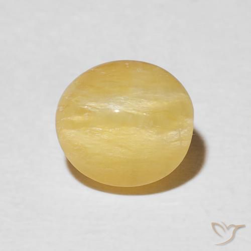 1.78ct Natural Amarelo Toscana Opala Olho de Gato, oval, Opaco