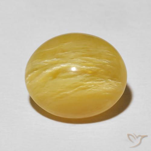 6.36ct Natural Laranja Dourada Opala Olho de Gato, oval, Opaco