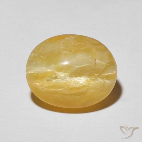 5.56ct Natural Dourado-Laranja Opala Olho de Gato, oval, Opaco
