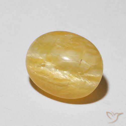 Opala Olho de Gato Dourado-Laranja Natural 5.56ct, oval, Opaco