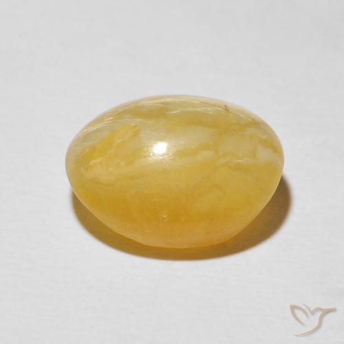 Opala Olho de Gato Dourado-Laranja Natural 5.56ct, oval, Opaco