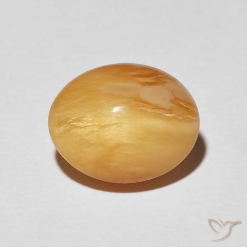 4.59ct Natural Laranja-Ouro Opala Olho de Gato, oval, Opaco