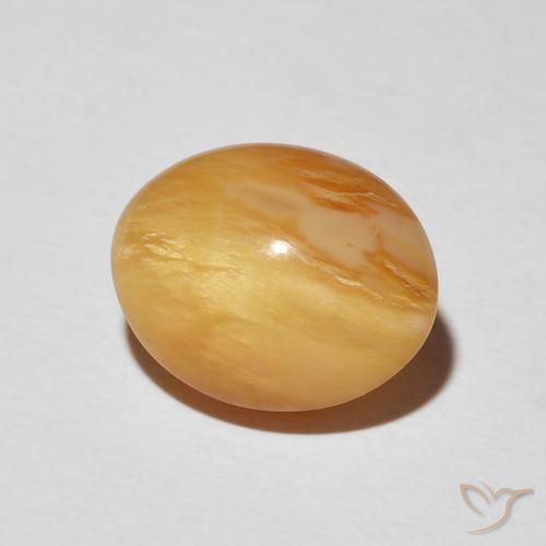 Opala Olho de Gato Laranja-Ouro Natural 4.59ct, oval, Opaco