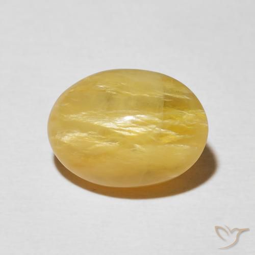 4.36ct Natural Dourado médio Opala Olho de Gato, oval, Opaco