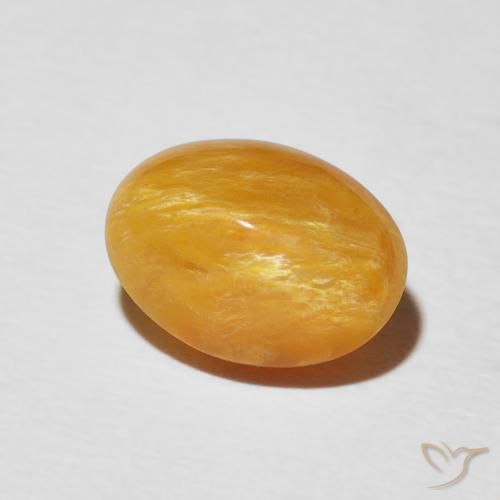 Opala Olho de Gato Laranja escuro-dourado Natural 2.93ct, oval, Opaco