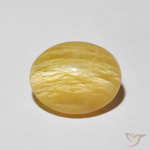 6.20ct Natural Laranja Dourada Opala Olho de Gato, oval, Opaco