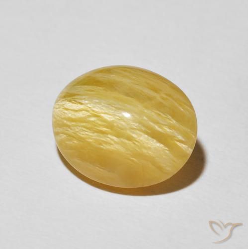 Opala Olho de Gato Laranja Dourada Natural 6.20ct, oval, Opaco