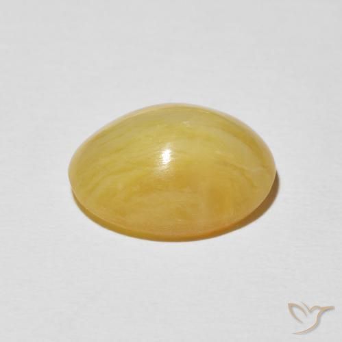 Opala Olho de Gato Laranja Dourada Natural 6.20ct, oval, Opaco