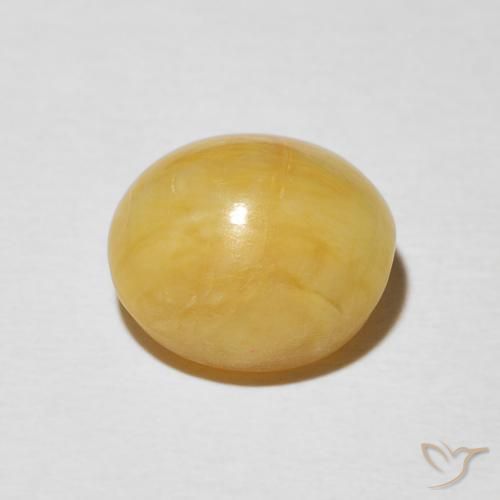 Opala Olho de Gato Dourado médio Natural 4.42ct, oval, Opaco