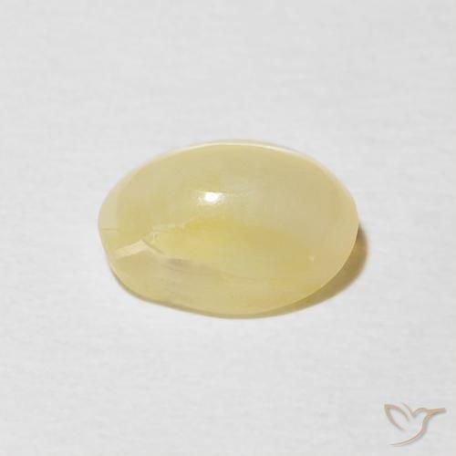 Opala Olho de Gato Amarelo Claro Laguna Natural 0.88ct, oval, Opaco