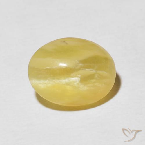 2.65ct Natural Amarelo dourado Opala Olho de Gato, oval, Opaco