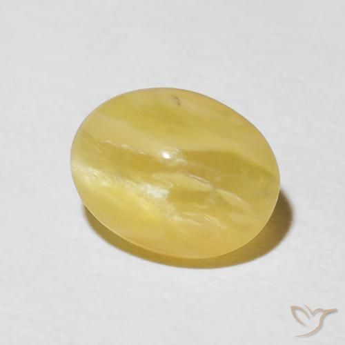 Opala Olho de Gato Amarelo dourado Natural 2.65ct, oval, Opaco