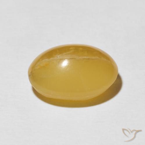 Opala Olho de Gato Laranja Dourada Natural 5.81ct, oval, Opaco