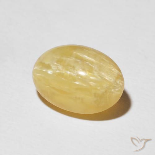 Opala Olho de Gato Dourado médio Natural 4.03ct, oval, Opaco
