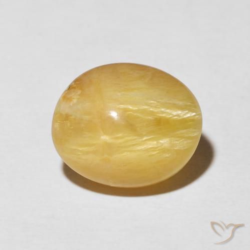 5.55ct Natural Dourado médio Opala Olho de Gato, oval, Opaco