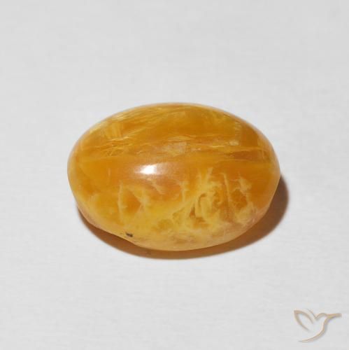 Opala Olho de Gato Laranja Médio Natural 6.92ct, oval, Opaco